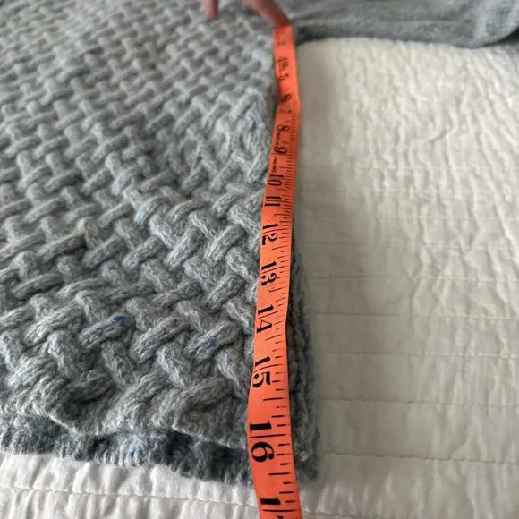 Irelandseye Wool Cashmere Trellis Sweater Womens Sm Blue Fisherman $167 Retail! - Picture 7 of 11